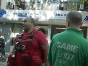 Derrumbe en un centro médico de OSECAC en Palermo