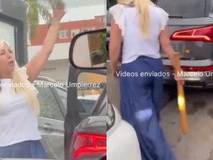 "Mirá como tiemblo": una turista argentina amenazó a conductores con un bate de béisbol