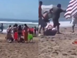 Una decena de comerciantes a las trompadas en Mar Azul